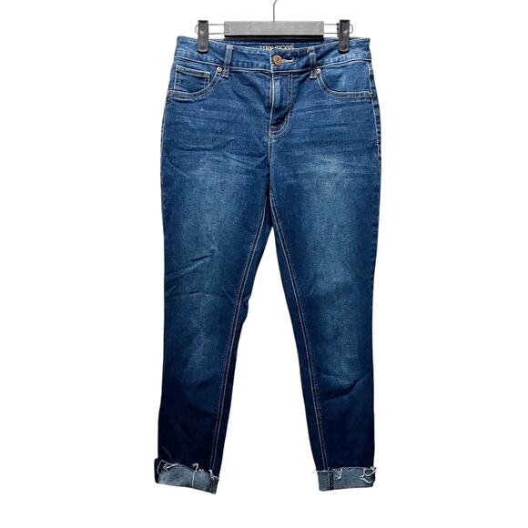 Maurices High-Rise Skinny Jeans Jeggings Denim Cotton Dark Wash Sz Small - Picture 1 of 5